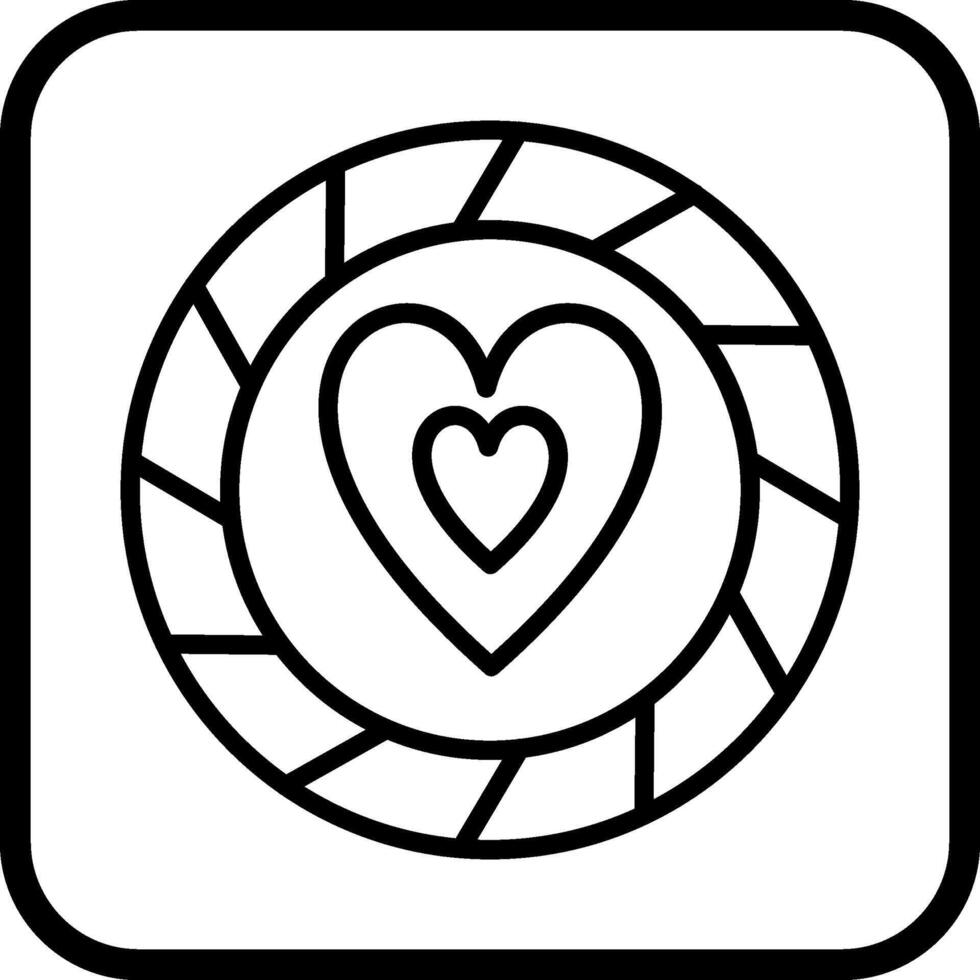 icono de vector de chip de corazón