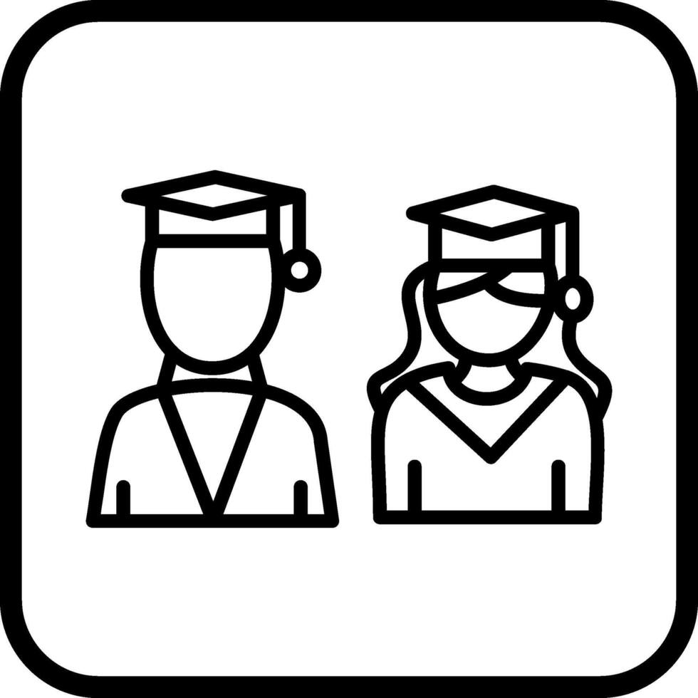 graduados vector icono