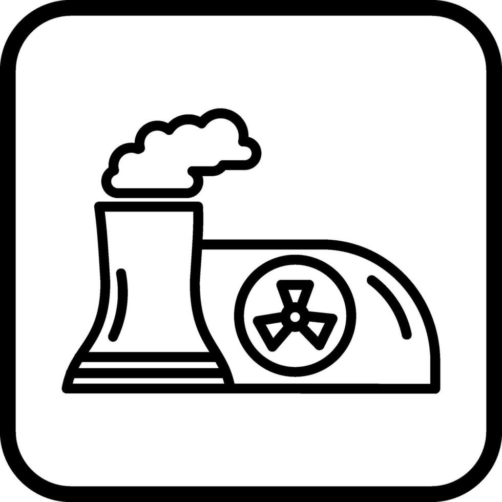 Nuclear Plant Vector Icon