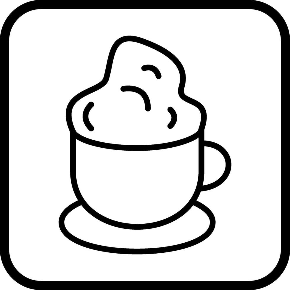 icono de vector de café cremoso