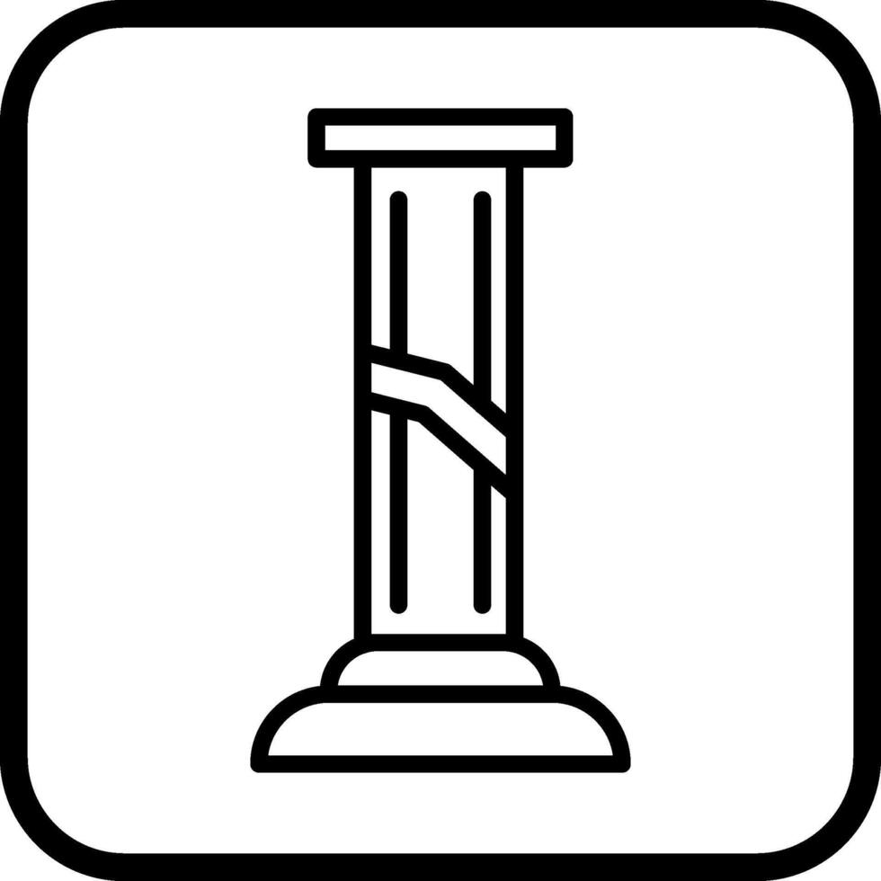 Broken Pillar Vector Icon
