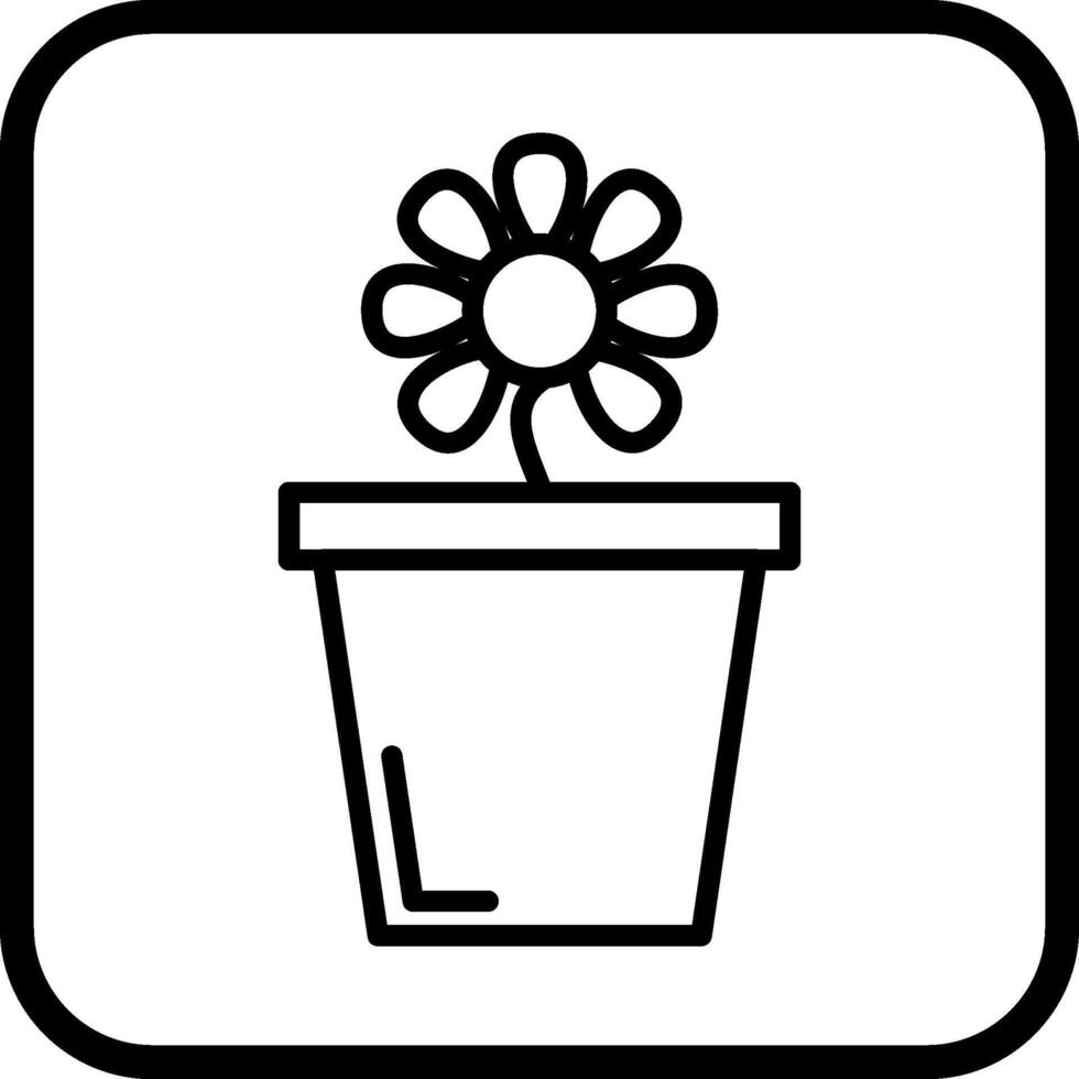 Flower Pot Vector Icon