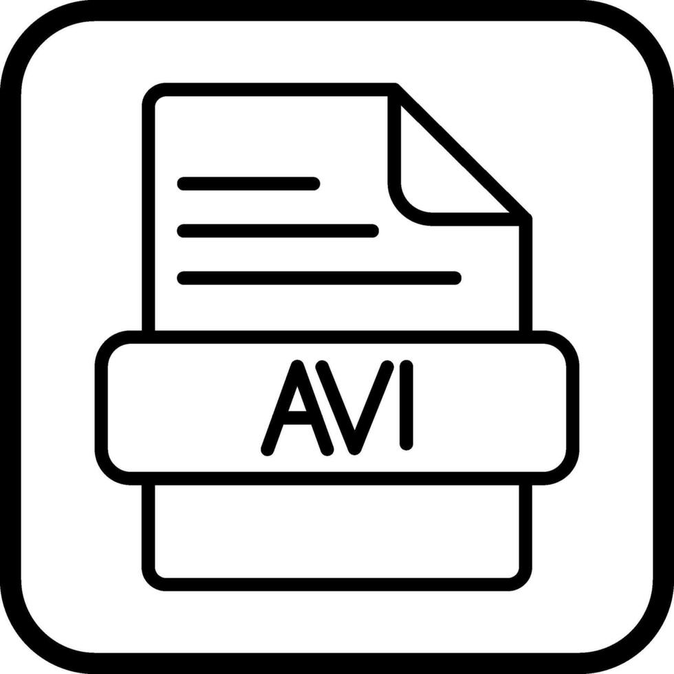 AVI Vector Icon