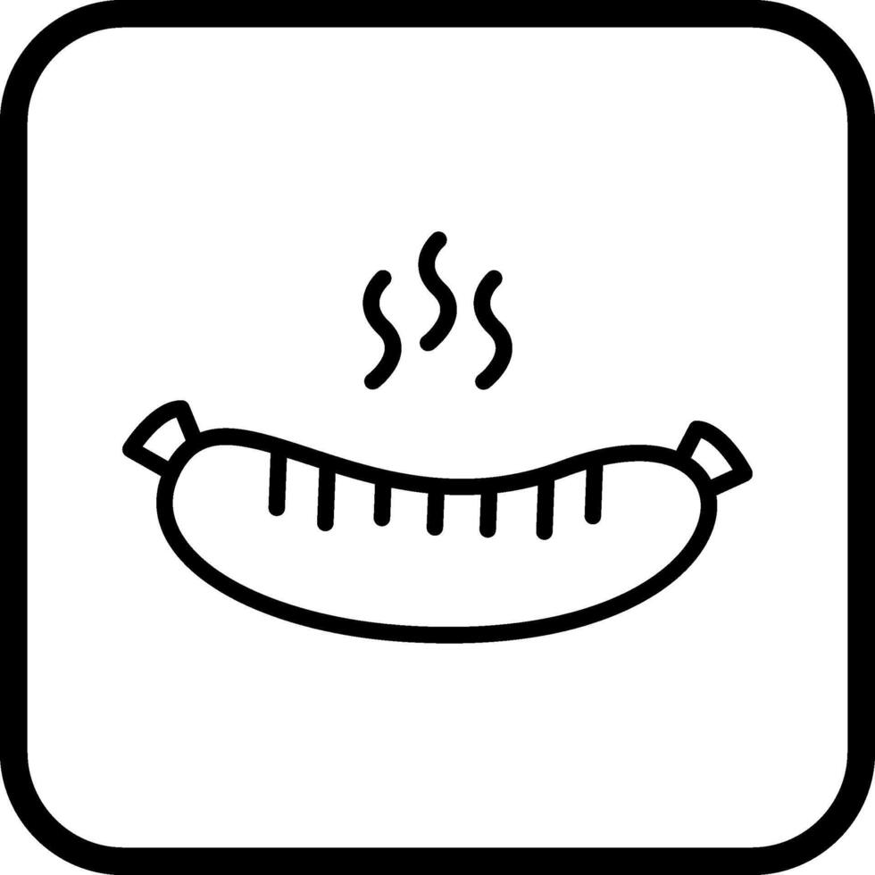 Hot Sausage Vector Icon