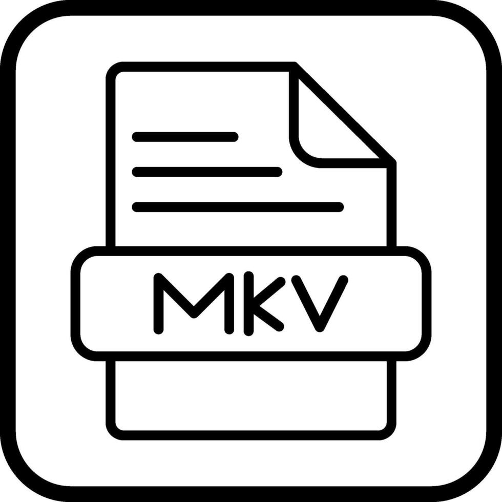 icono de vector mkv