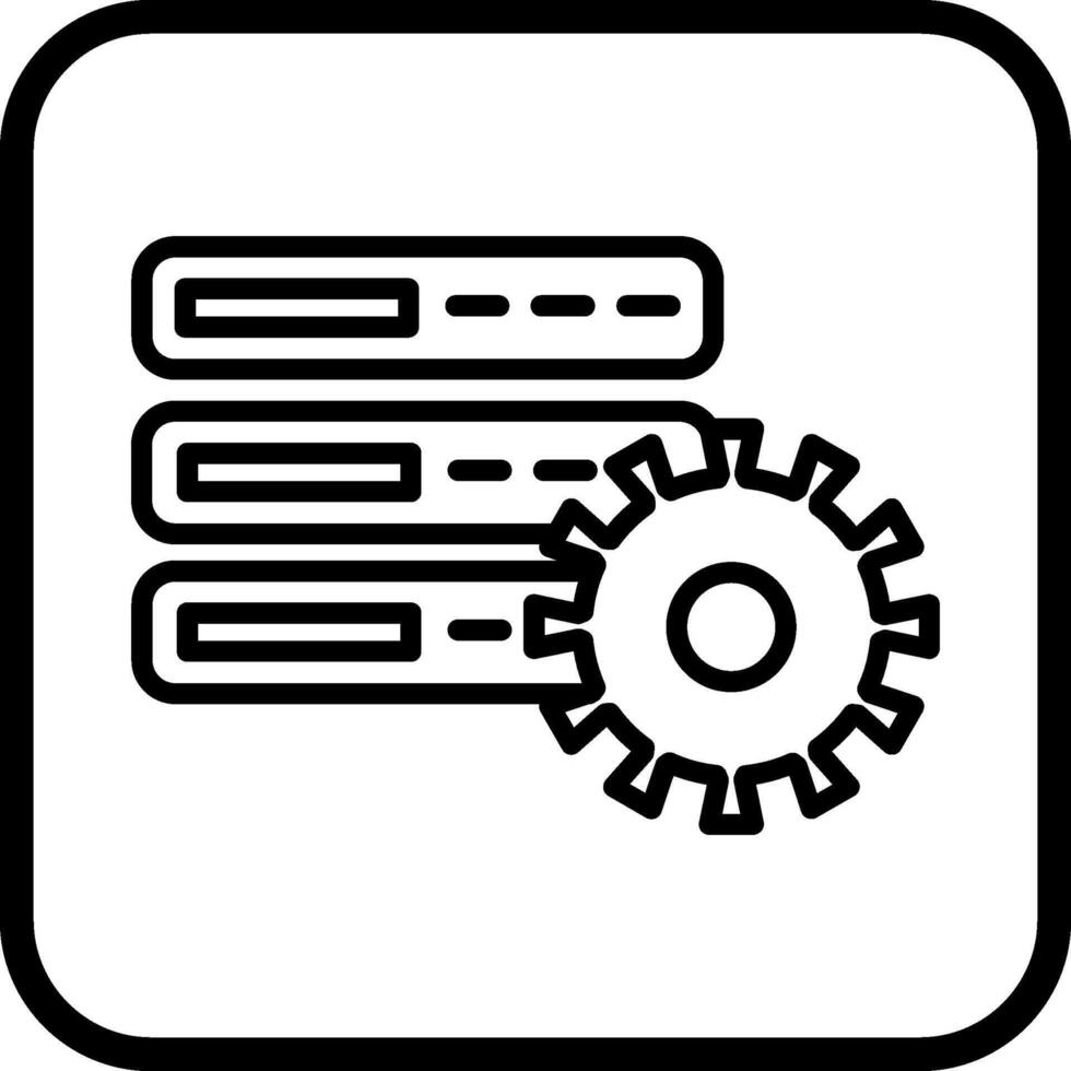 icono de vector de configuración de base de datos