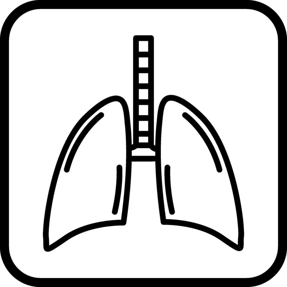 icono de vector de pulmones