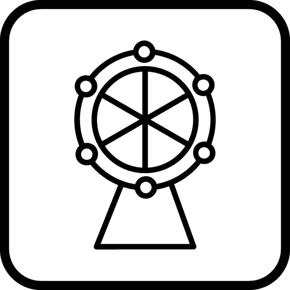 icono de vector de rueda de la fortuna