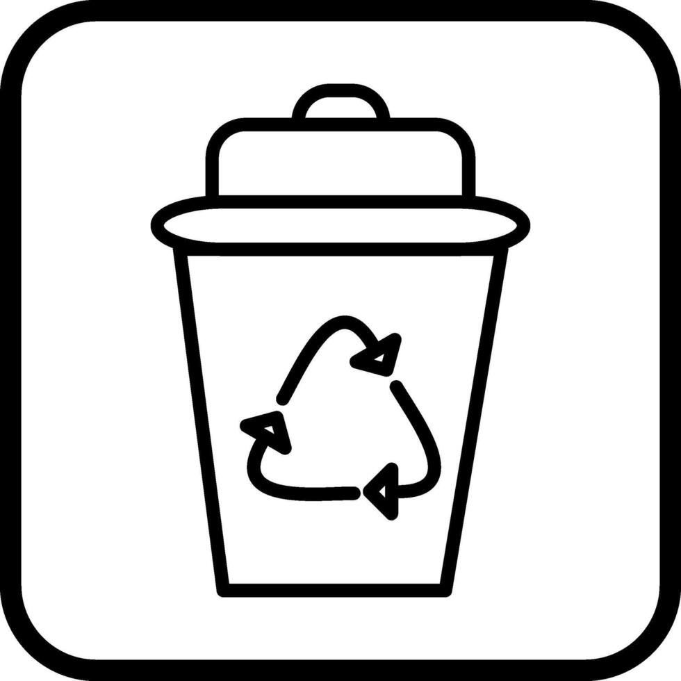 icono de vector de papelera de reciclaje