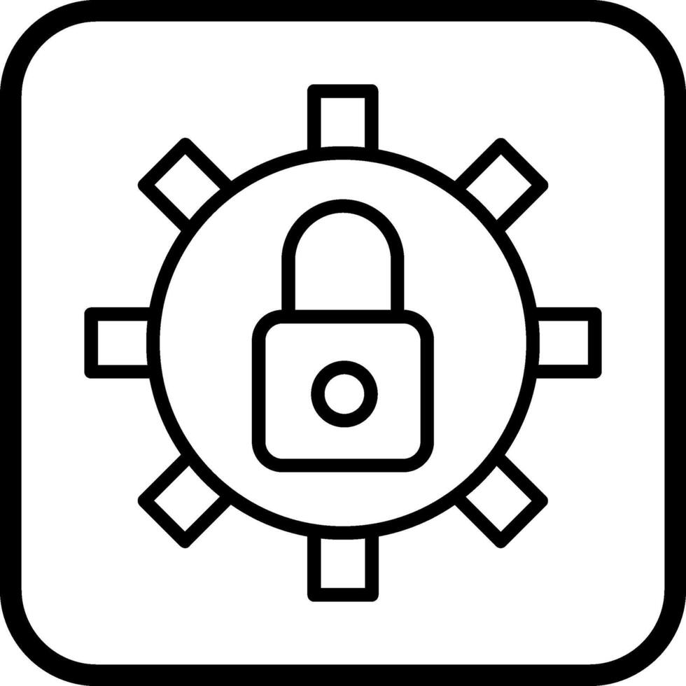 icono de vector de configuración de seguridad