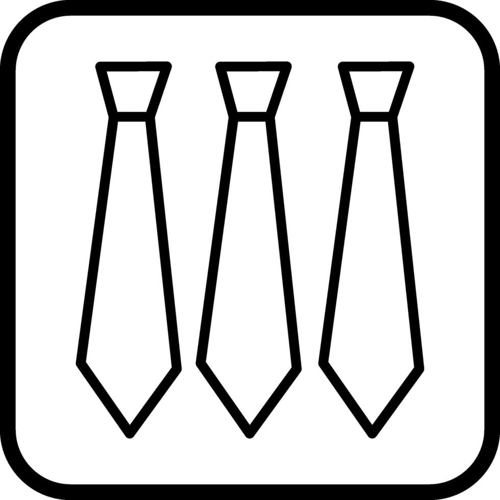 Three Ties Vector Icon