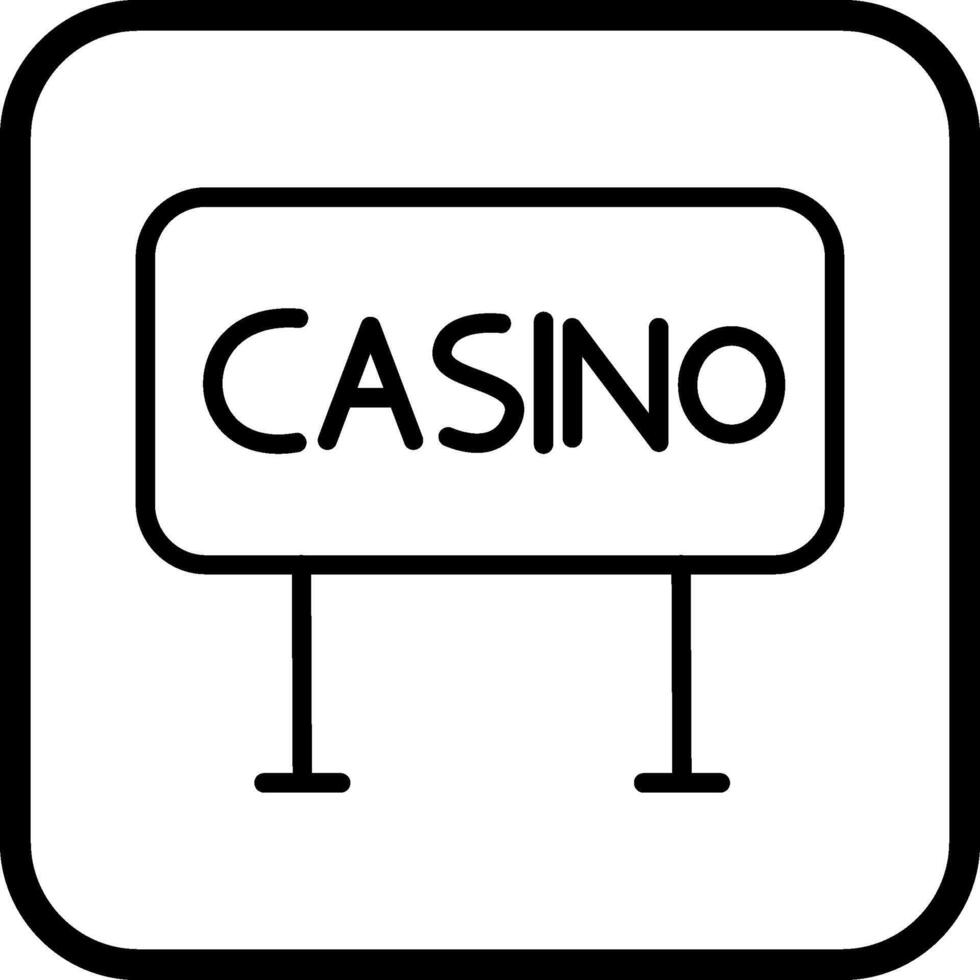 Casino Sign Vector Icon