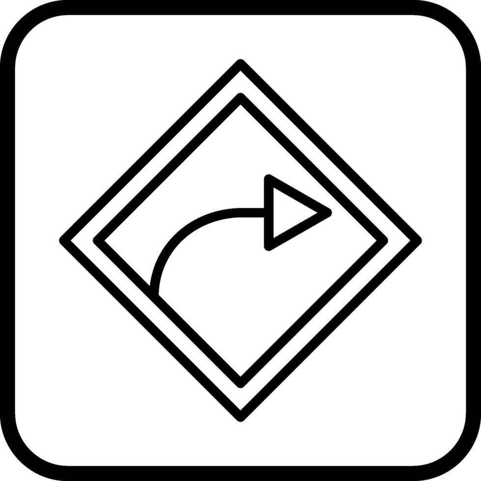 Right Turn Vector Icon