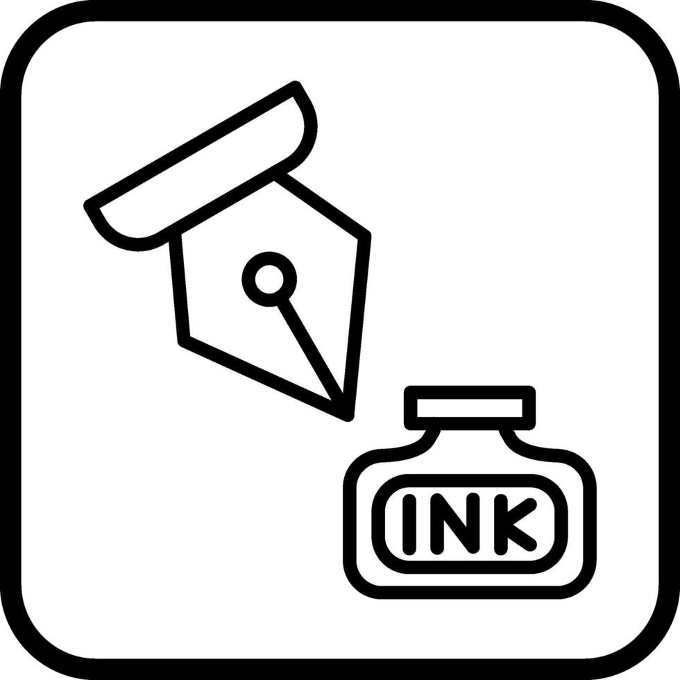 Ink and Pen Vector Icon