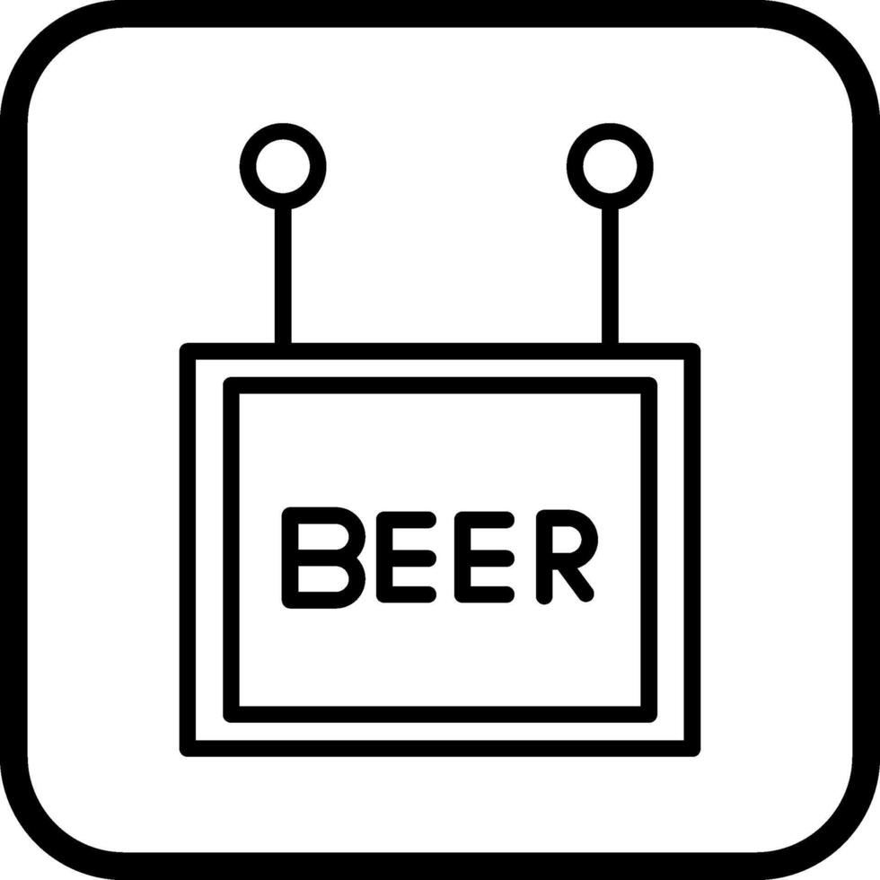 icono de vector de signo de cerveza