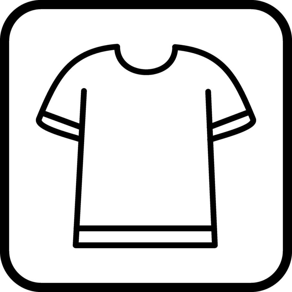 camiseta con icono de vector de líneas