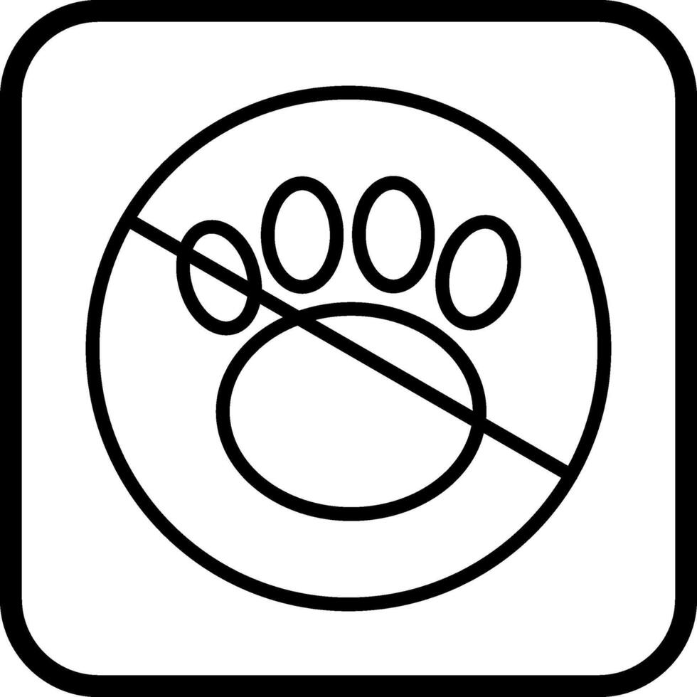 No Pets Vector Icon