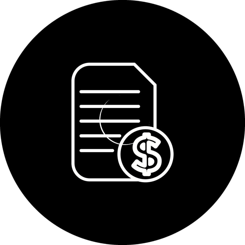 Dollar Document Vector Icon
