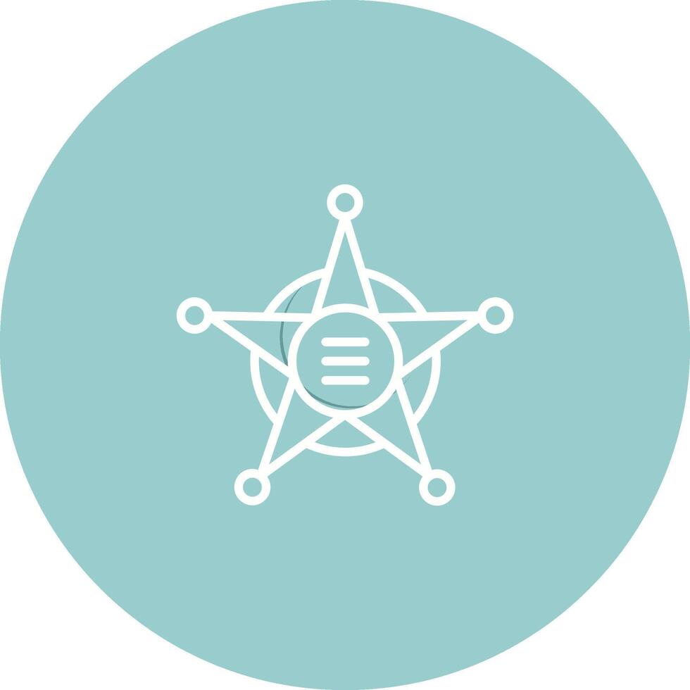 Sheriff Badge Vector Icon