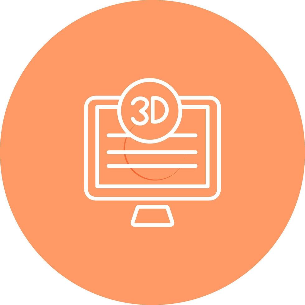 3D Quality Screen Vector Icon