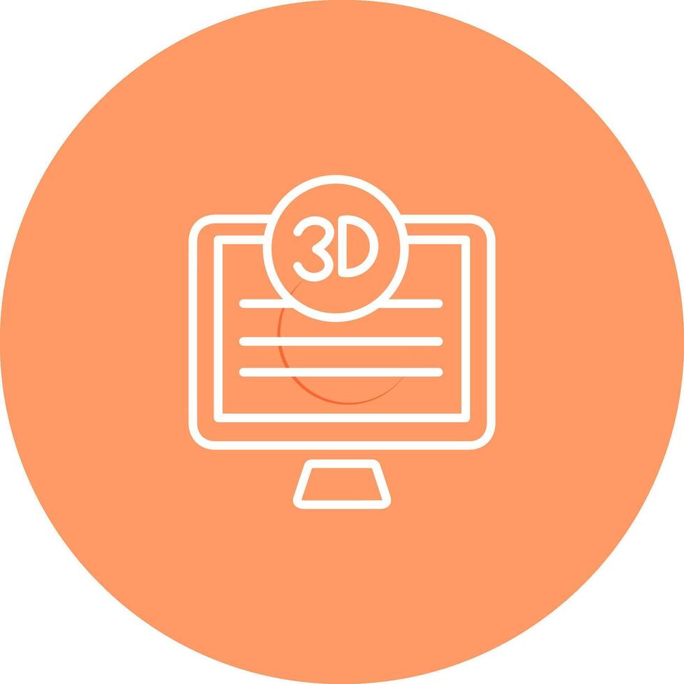 3D Quality Screen Vector Icon