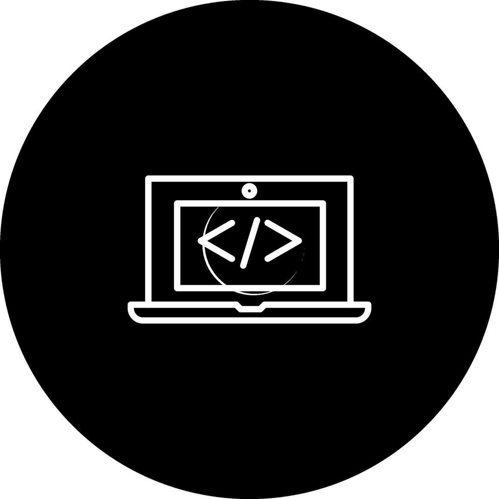 codificación computadora vector icono