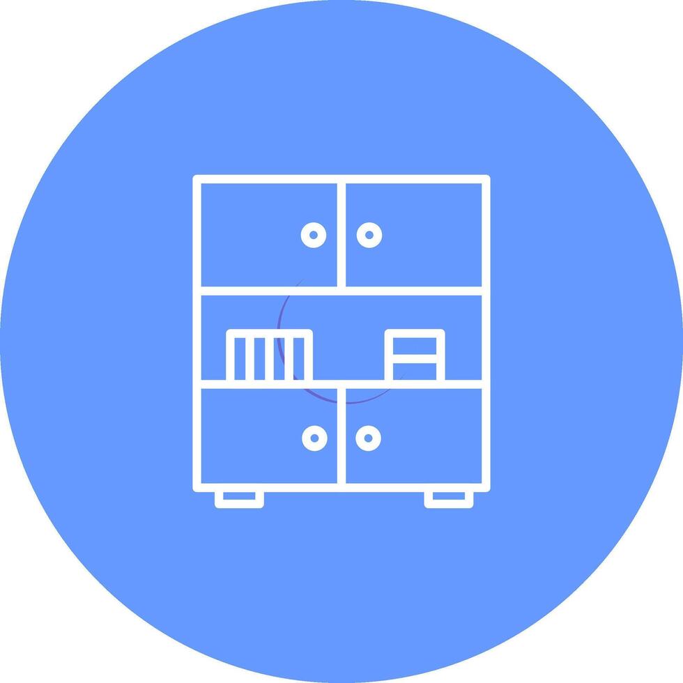 Table with Shelves Vector Icon