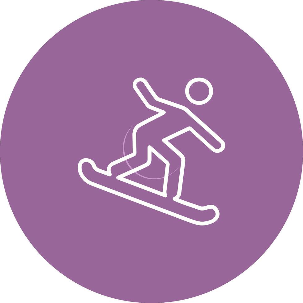 icono de vector de snowboard