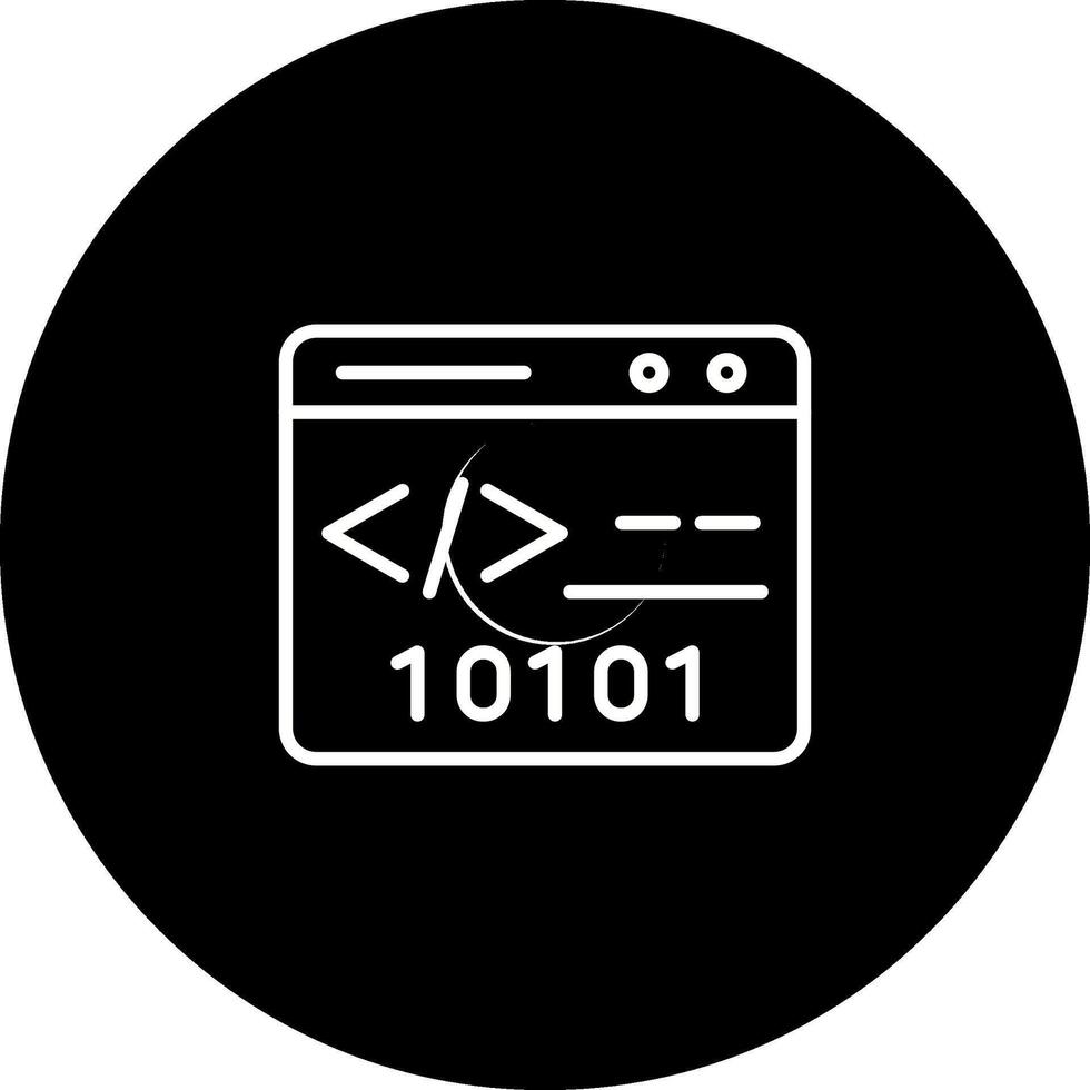 Binary Website Vector Icon