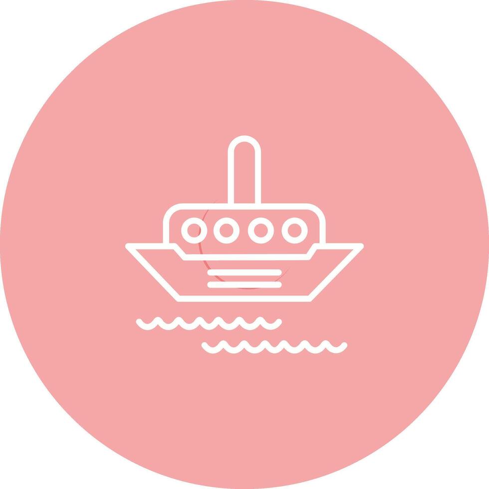 icono de vector de barco de vapor