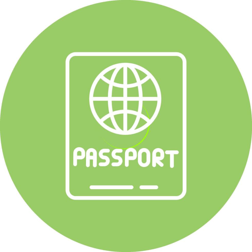 icono de vector de pasaporte