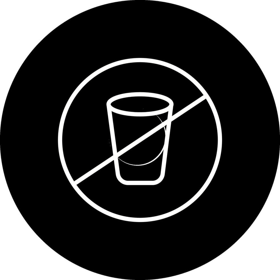 No Drinks Vector Icon