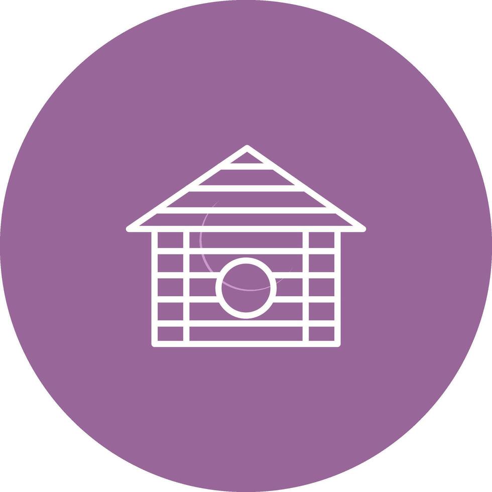 Wood Cabin Vector Icon