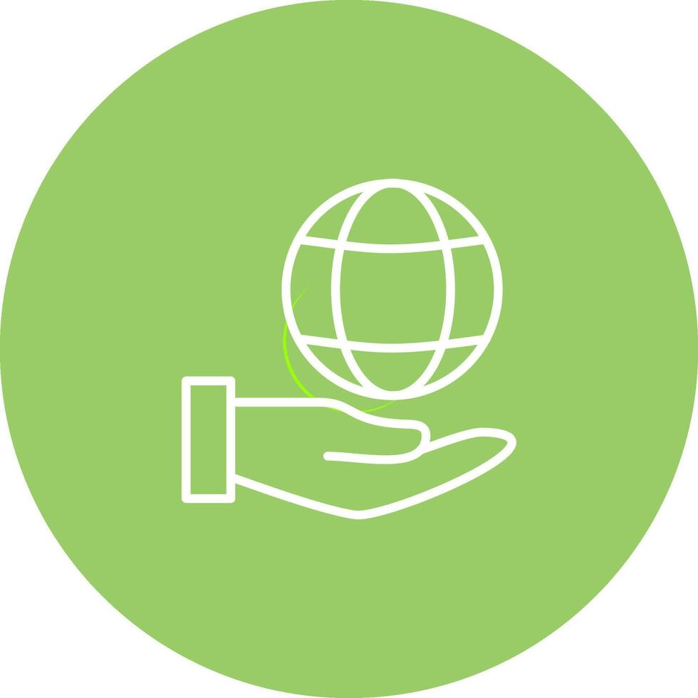 Global Hand Vector Icon