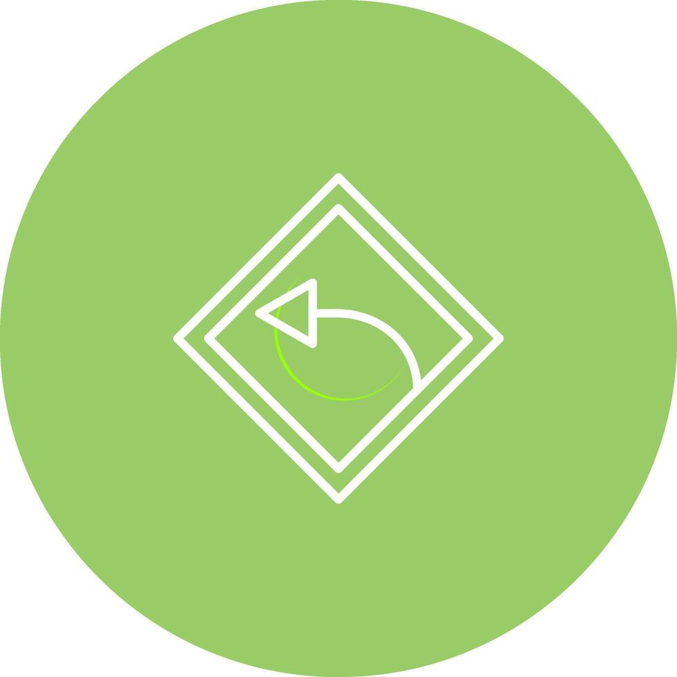 Left Turn Vector Icon