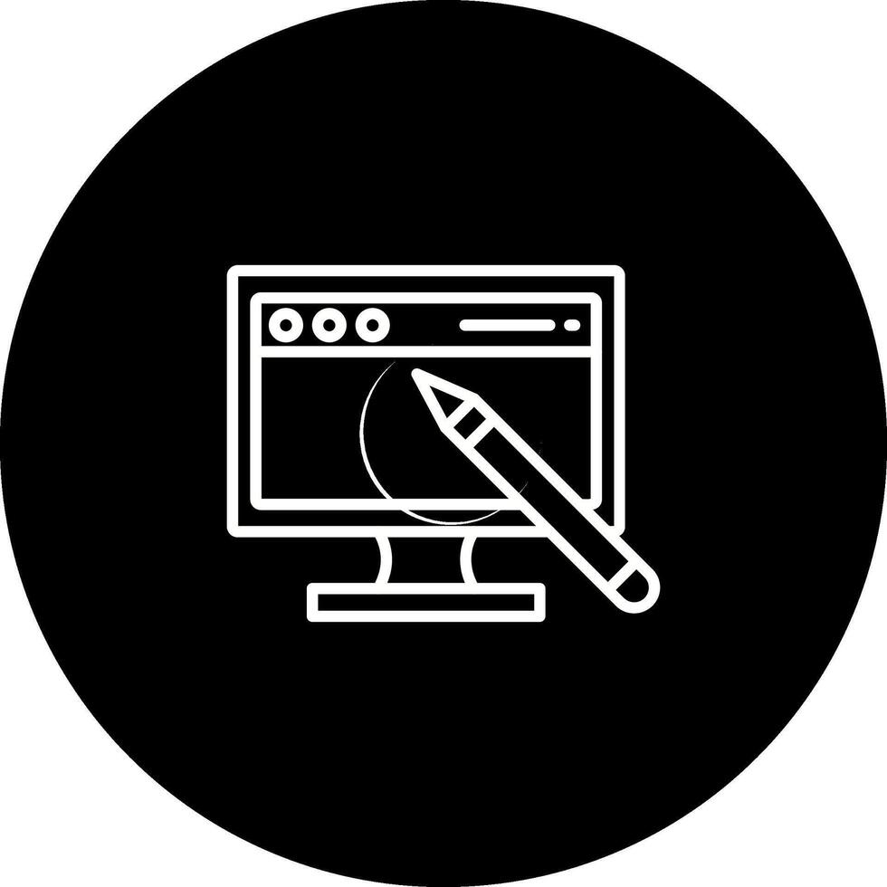 editar icono de vector de página web