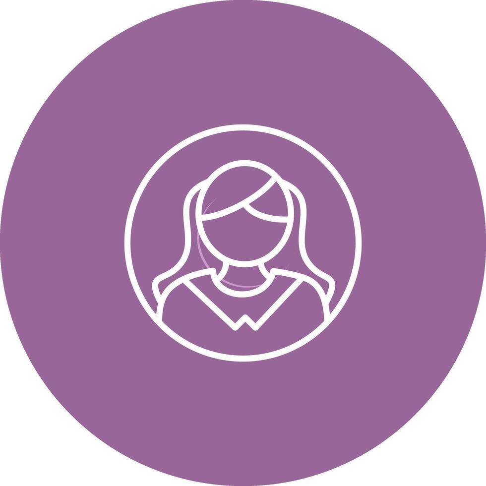 Female Profile Vector Icon