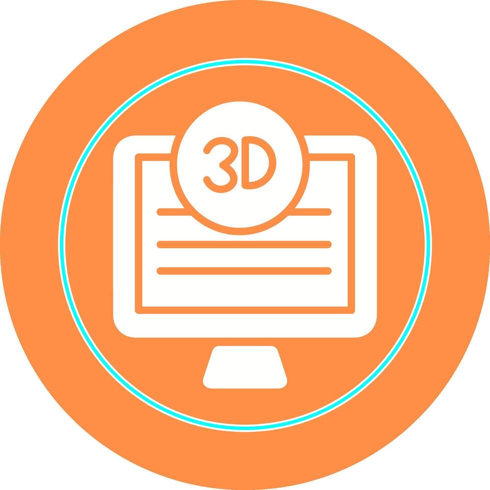 3D Quality Screen Vector Icon