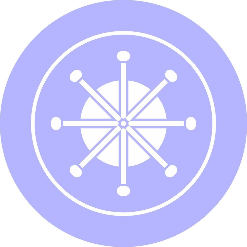 icono de vector de rueda de barco