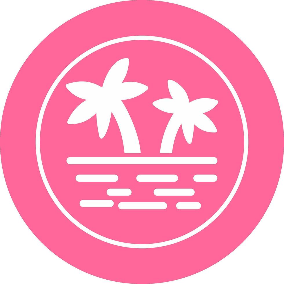 icono de vector de isla