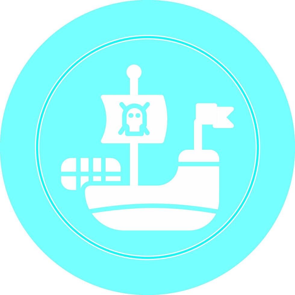 icono de vector de barco pirata