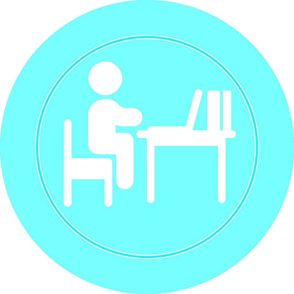 Studying Desk Vector Icon