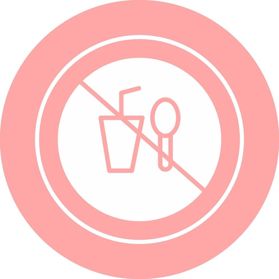 No Food or Drinks Vector Icon