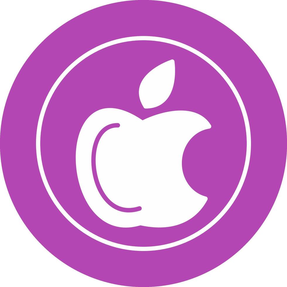 manzana logo vector icono