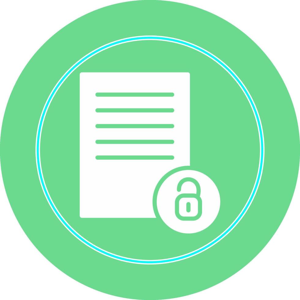 Unlock Documents Vector Icon