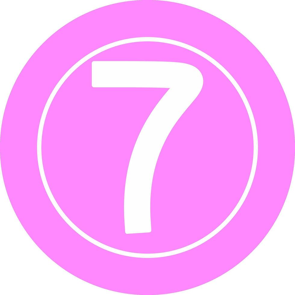Number Seven Vector Icon