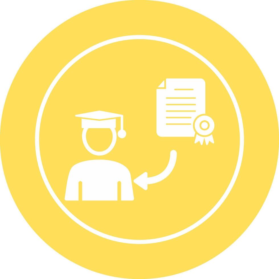 Receiving Diploma Vector Icon