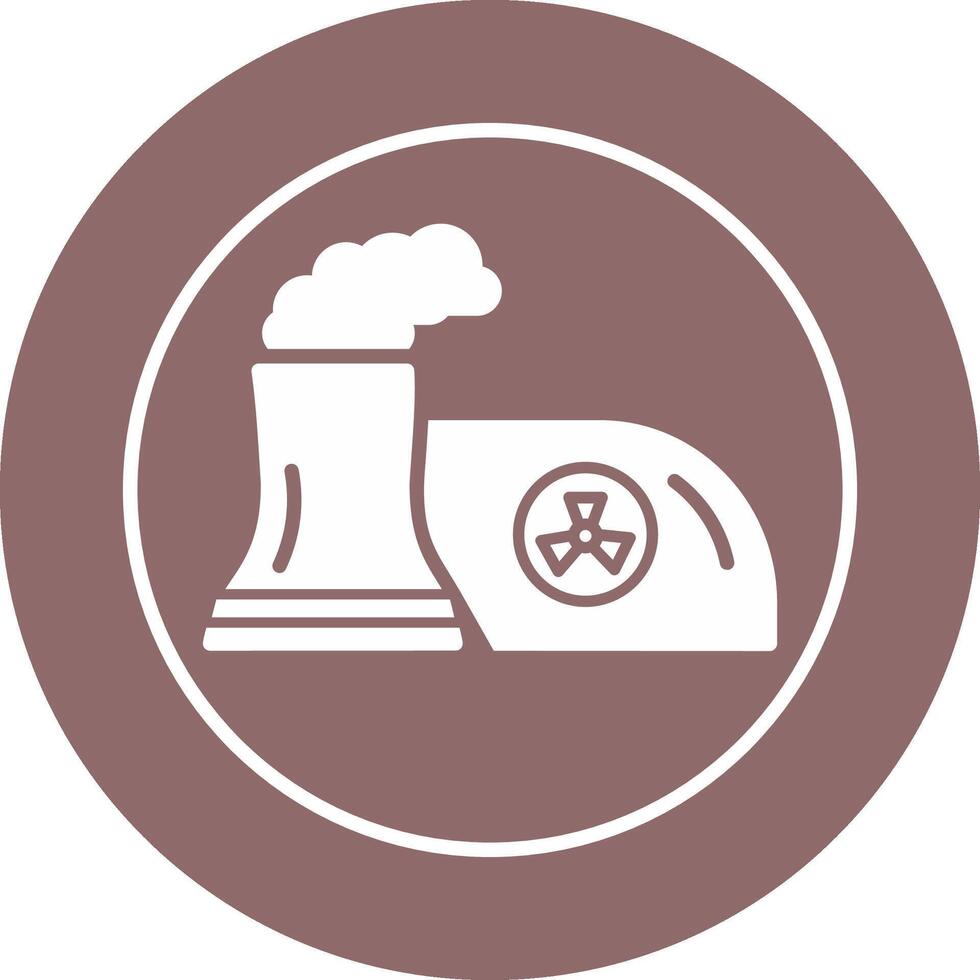 Nuclear Plant Vector Icon