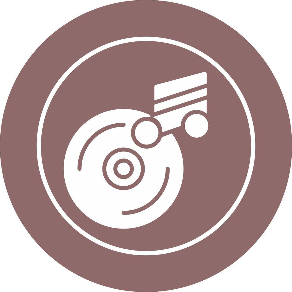 icono de vector de cd de música