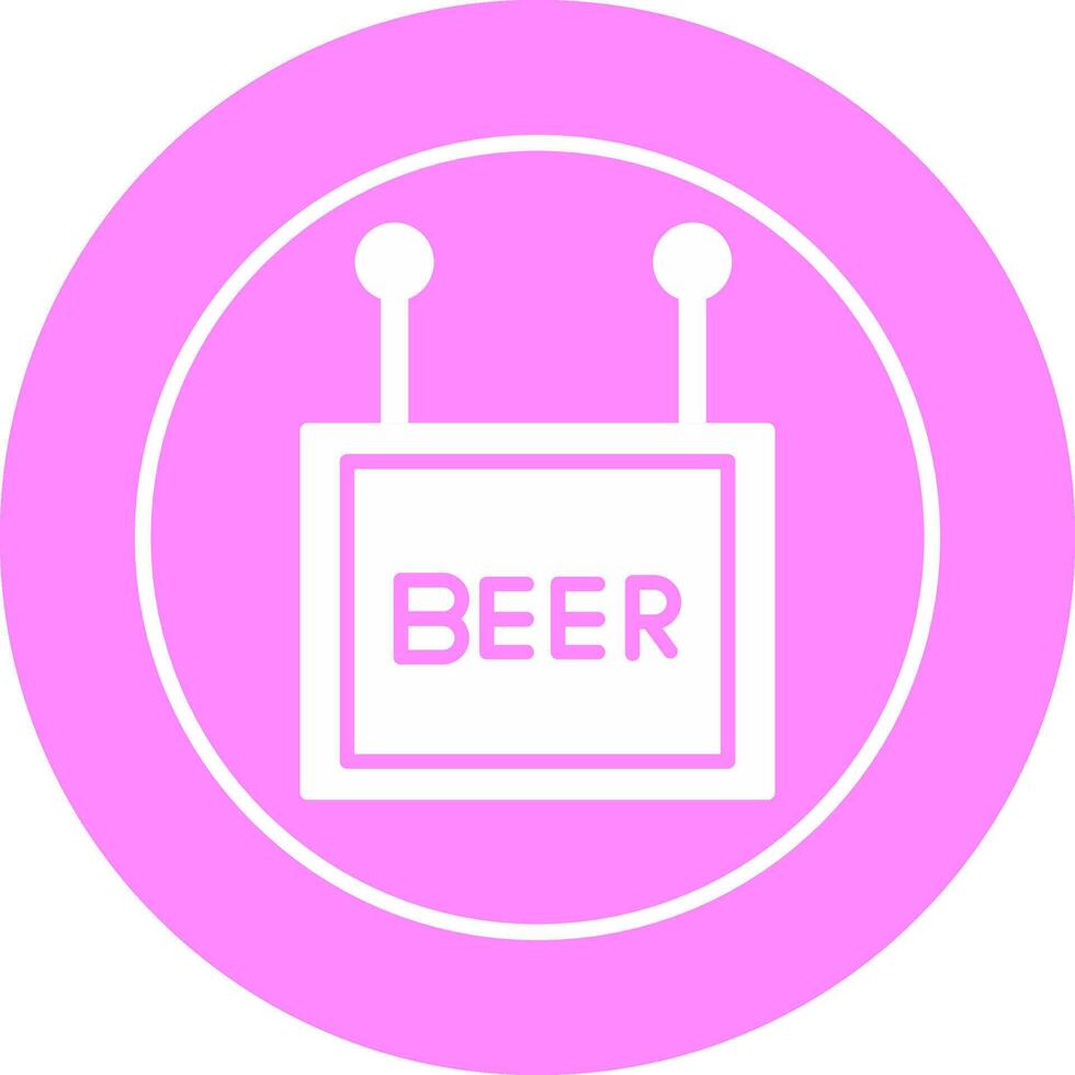 icono de vector de signo de cerveza